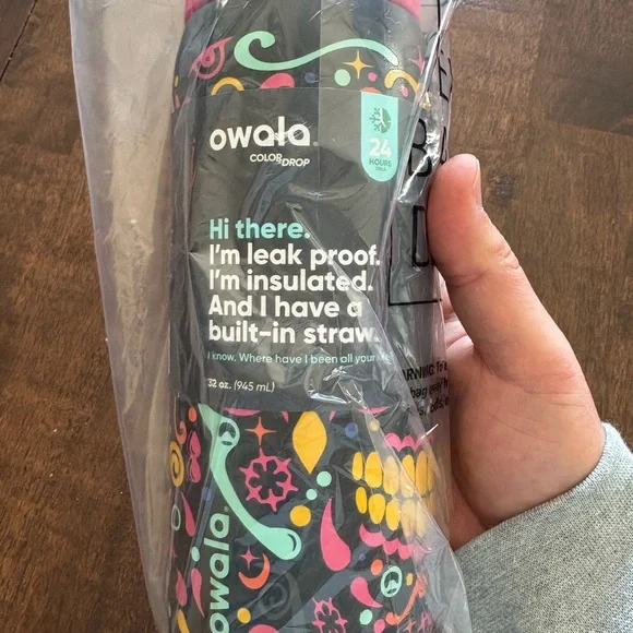 Owala ColorDrop Sugar Skull Day of the dead 32Oz IN HAND Glow in Dark - Picture 6 of 9